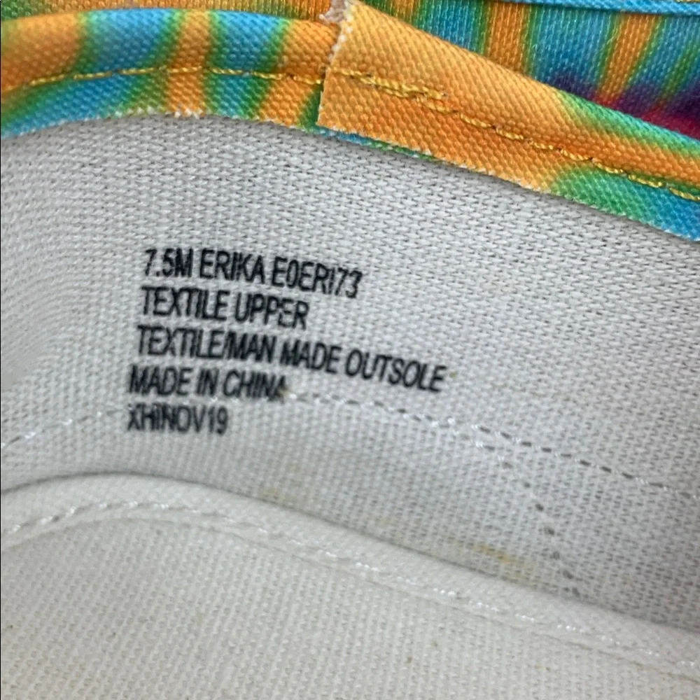 Esprit Erika Colorful Rainbow Tie-Dye Espadrilles shoes flats size 7.5 NEW NWT